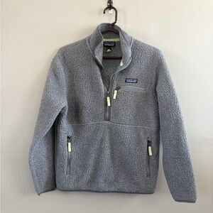 Patagonia Fleece Sherpa Pullover Grey Size Small